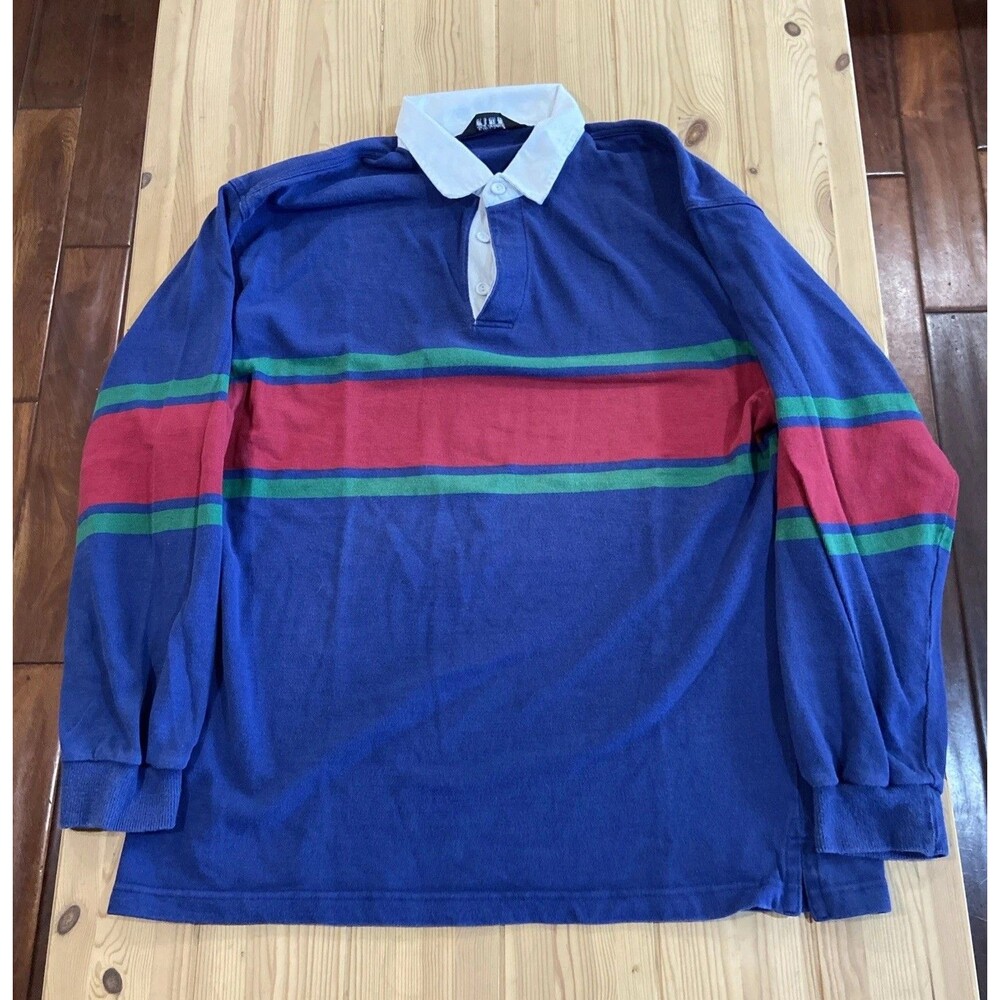 Vintage St Michaels Rugby Shirt 2XL 52-55 Preppy